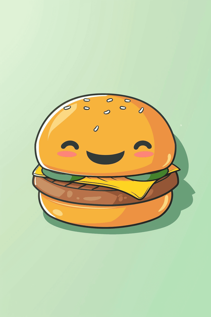 Cheerful Happy Hamburger
